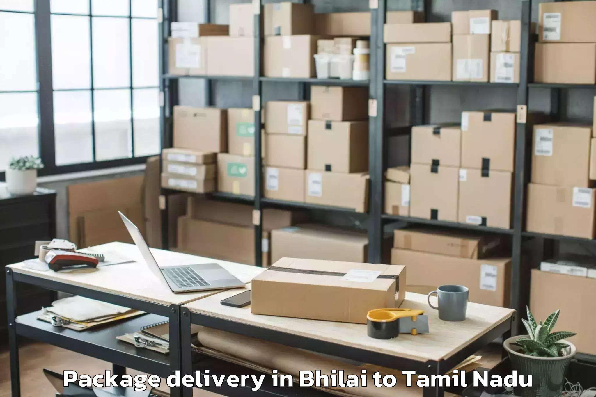 Hassle-Free Bhilai to Koothanallur Package Delivery